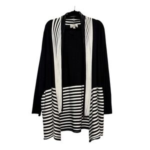 Carolyn Taylor Old Money Minimalism Open Cardigan Womens‎ Sz 2X French Girl Chic